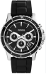 Pulseira de relógio Fossil CH2924 / CH2925 Silicone Preto 22mm